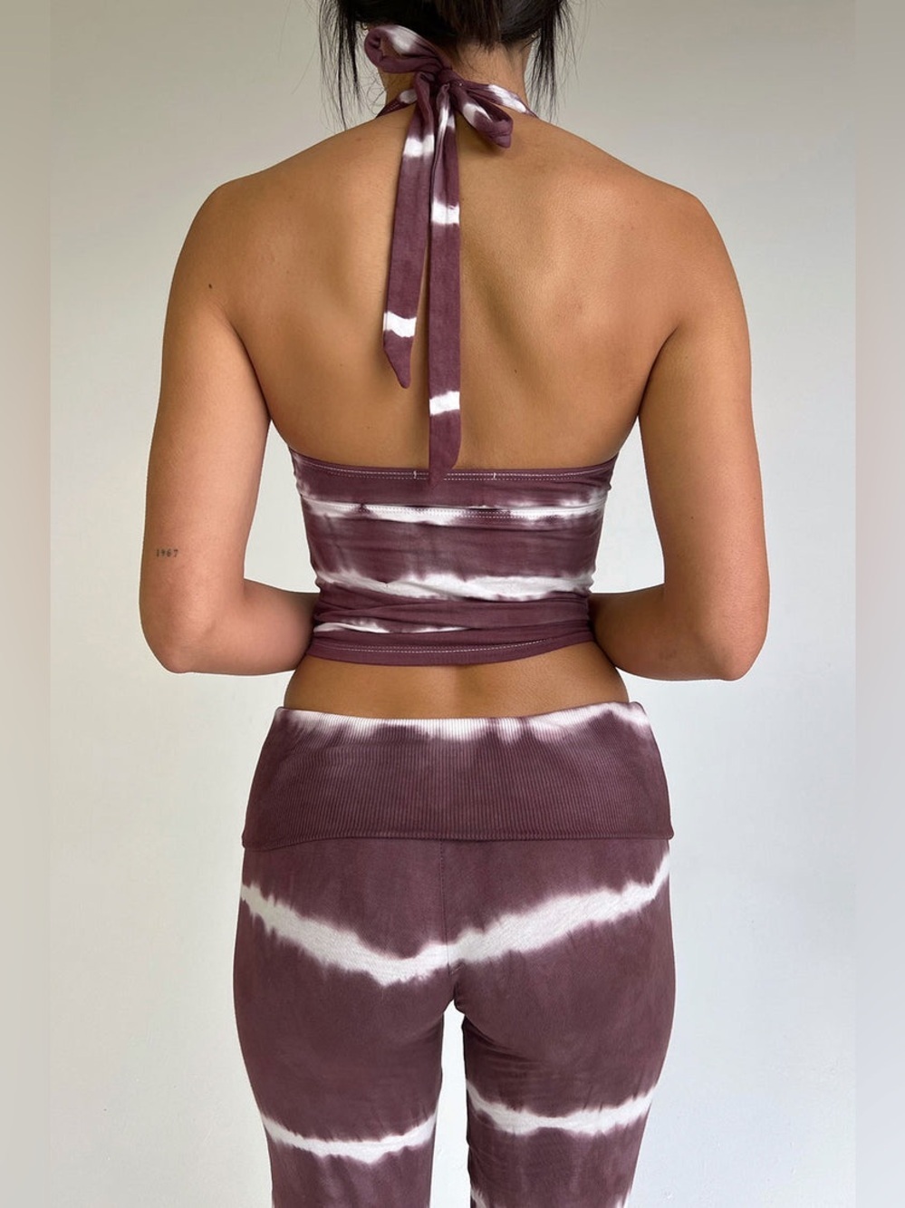 Frankie’s Bikinies Serena Flare Tie Dye Mid Rise Legging size M retro chic y2k - Picture 13 of 14